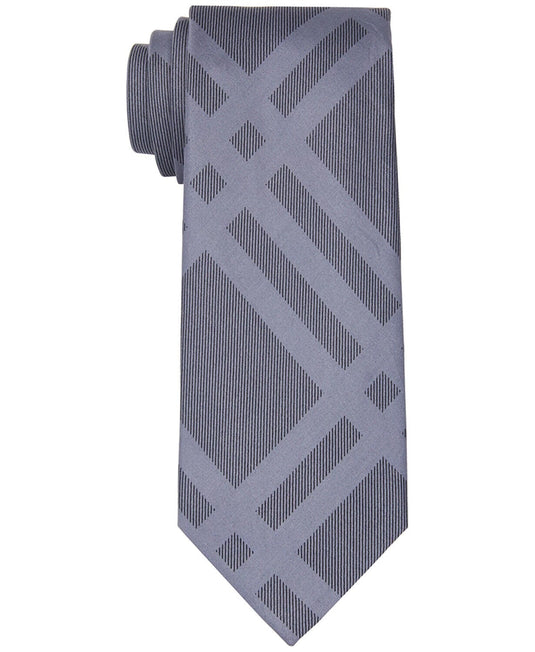 Translation missing: en.Calvin Klein Men's Magnified Check Cotton Tie in Carbon Grey