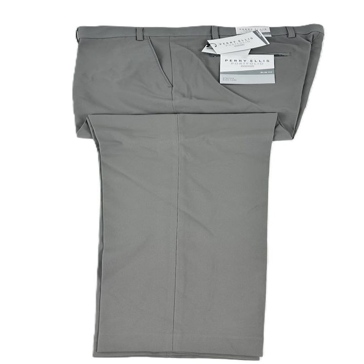 Translation missing: en.Perry Ellis Portfolio Essentials Men Slim-Fit Golf Pants - Smoke Pearl-40x30
