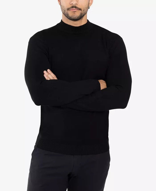 Translation missing: en.X-Ray Men's Basice Mock Neck Midweight Pullover Sweater - Black-2XL