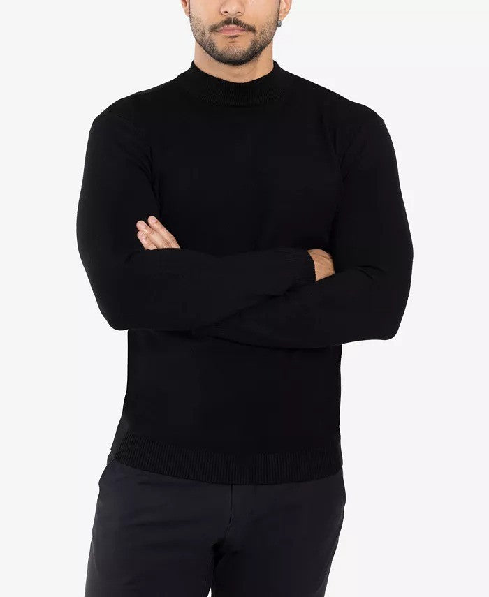 Translation missing: en.X-Ray Men's Basice Mock Neck Midweight Pullover Sweater - Black-2XL