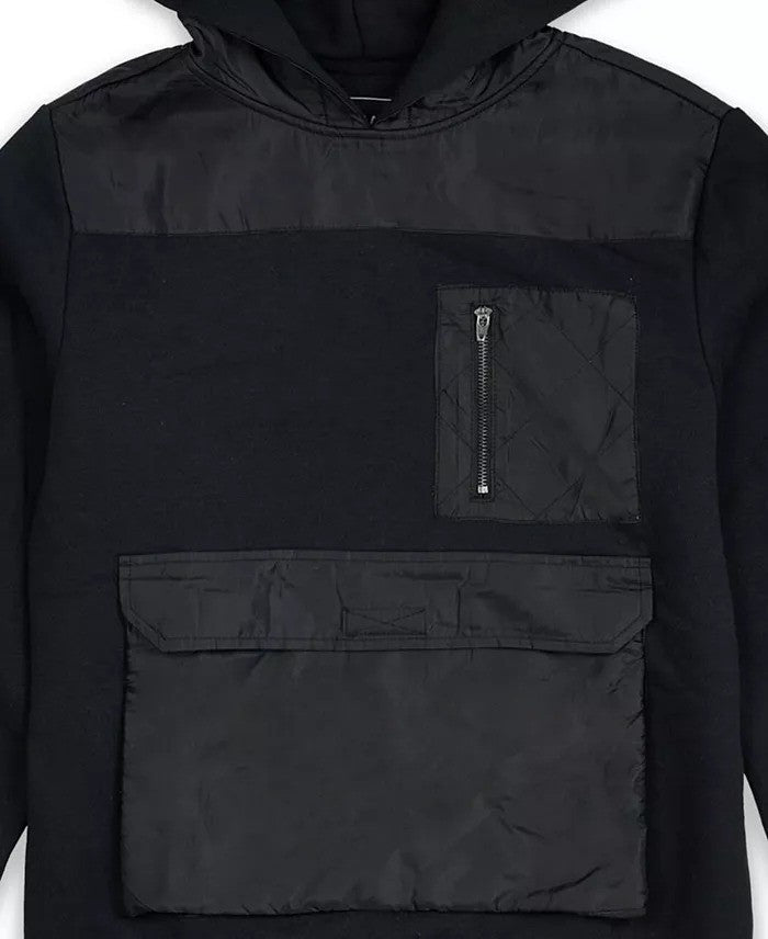 Translation missing: en.Reason Brand Men's Wheaties Cargo Hoodie Regular Fit in Black-Large