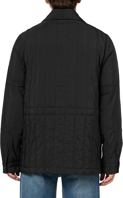 Translation missing: en.Karl Lagerfeld Paris Men's Quilted Regular-Fit Trucker Jacket Black-Medium
