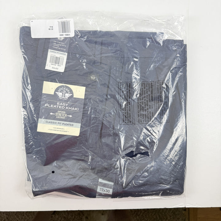 Translation missing: en.Dockers Men's Classic Fit Easy Pleated Khaki Pants, Stretch Flex Navy-33x30