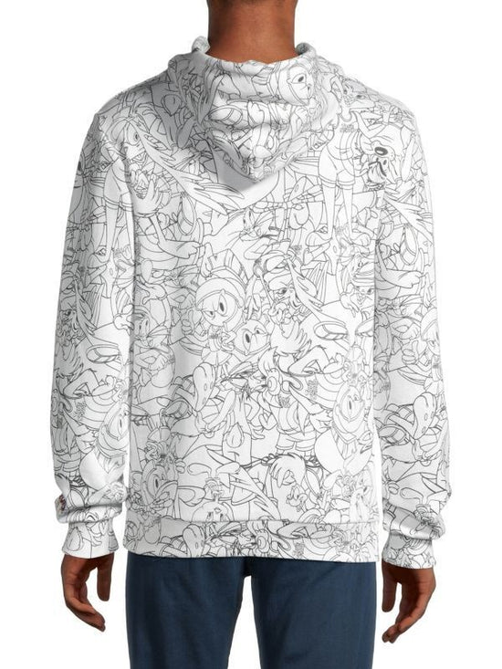 Translation missing: en.Eleven paris men's hoodiin White back view