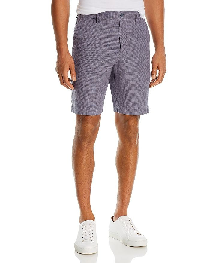 Translation missing: en.The Men's Store at Major Dept Store Linen Micro-Houndstooth Sport Shorts Navy-32
