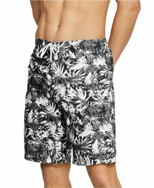 Translation missing: en.Speedo Men's Bondi Ombré Gradient Floral 2-Way Stretch 9" Board Shorts Black-Sm