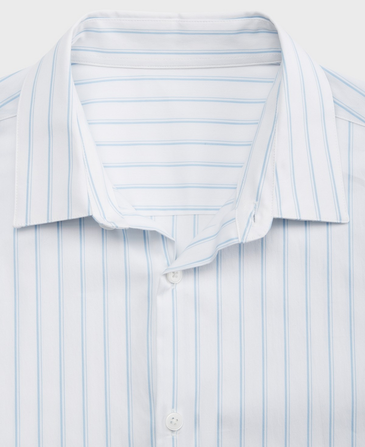 Translation missing: en.Mode of One Men's Sport Shirt Pale Indigo Button Down Stripe-2XL 18  35/36