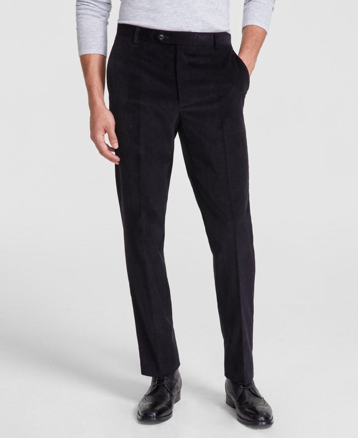 Translation missing: en.Tommy Hilfiger Mens Drew Modern-Fit Solid Corduroy Pants Black DREWPH0A-33x32