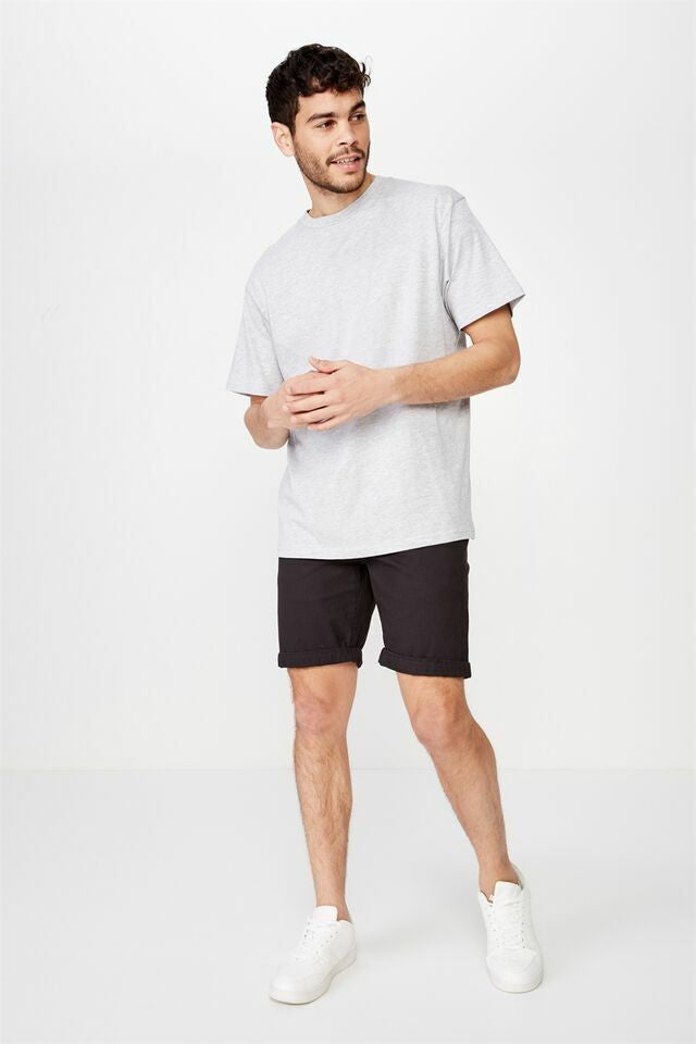 Translation missing: en.Cotton On Men - Washed Chino Short in Pigment Black-Size 28