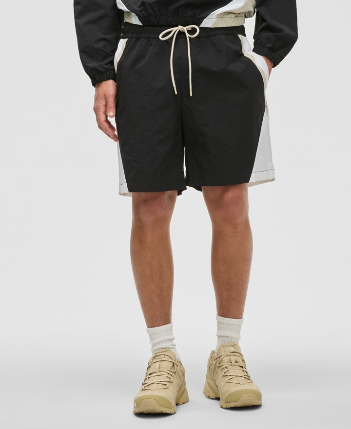 Translation missing: en.Mode of One Men's Pieced Track Shorts 6.5" Nylon Deep Black Multi-XL