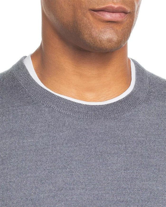 Translation missing: en.The Men's Store Merino Wool Blend Crew Neck Sweater Grey-XL