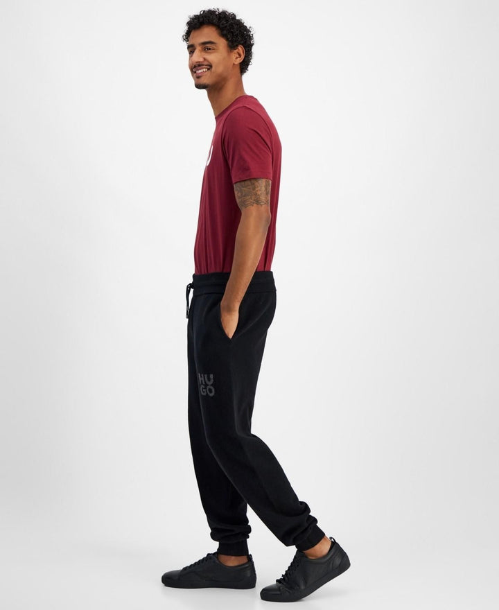 Translation missing: en.Hugo Boss Men's San Steero Relaxed Fit Cropped Drawstring Sweatpants Black-Large