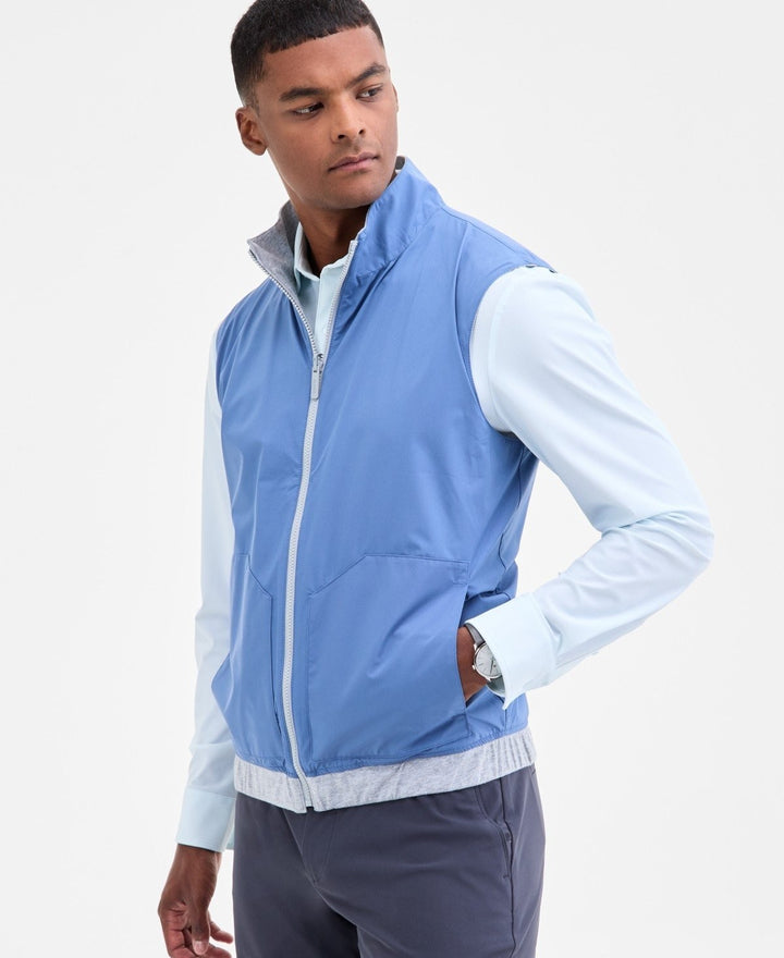 Translation missing: en.Alfani Men's Reversible Zip-Front Vest, Casual Gray Blue-Size 2XL