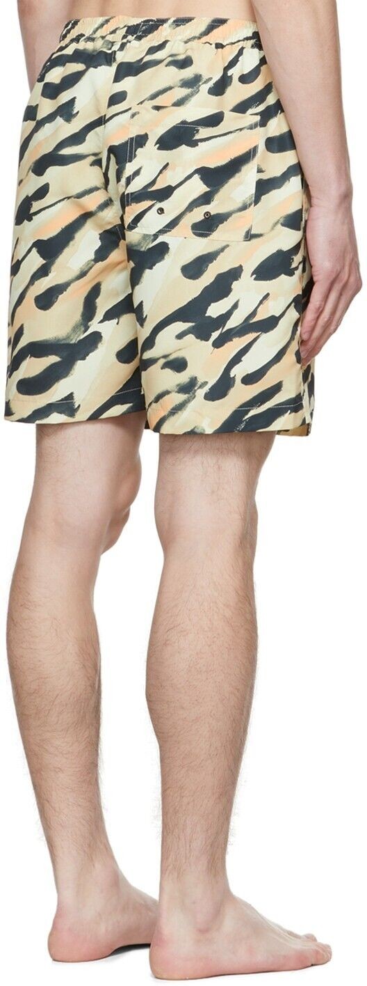 Translation missing: en.Nanushka Men's Kenan Hand-Painted Abstract Animal Print Swim Shorts Multi-Medium