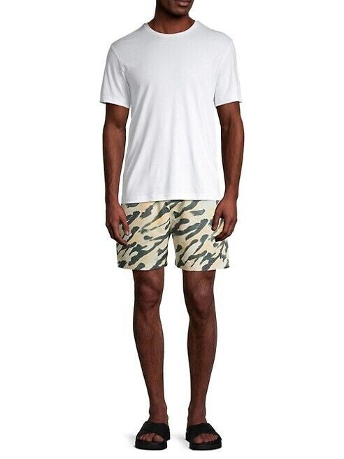 Translation missing: en.Nanushka Men's Kenan Hand-Painted Abstract Animal Print Swim Shorts Multi-Medium