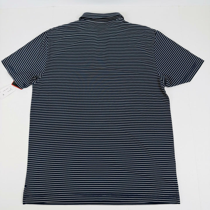 Translation missing: en.PGA Tour Men's Feeder Stripe Performance Golf Shirt Size Medium Peacoat Blue