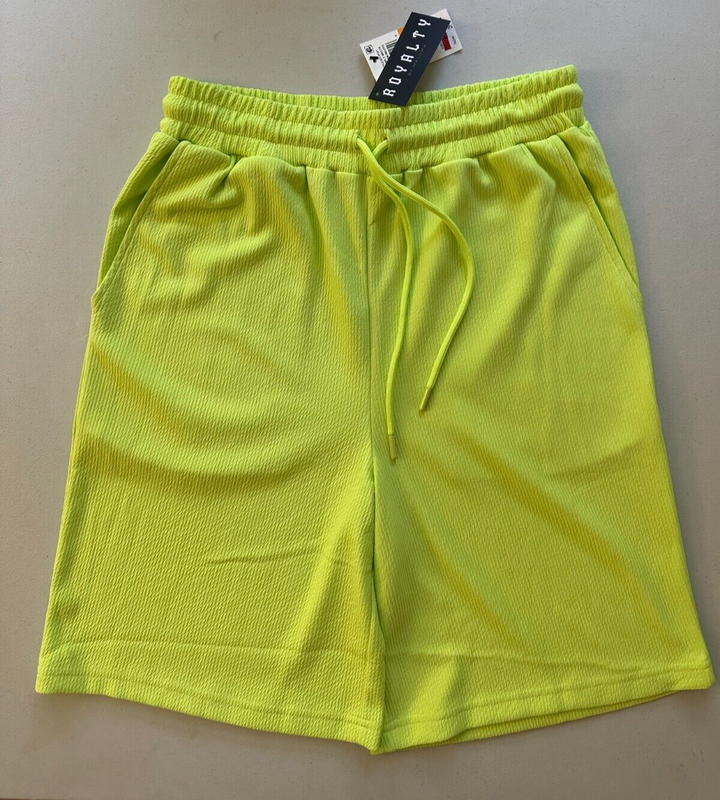 Translation missing: en.Royalty by Maluma Men's Relax-Fit Textured Ottoman Stripe Shorts Mojito-Small