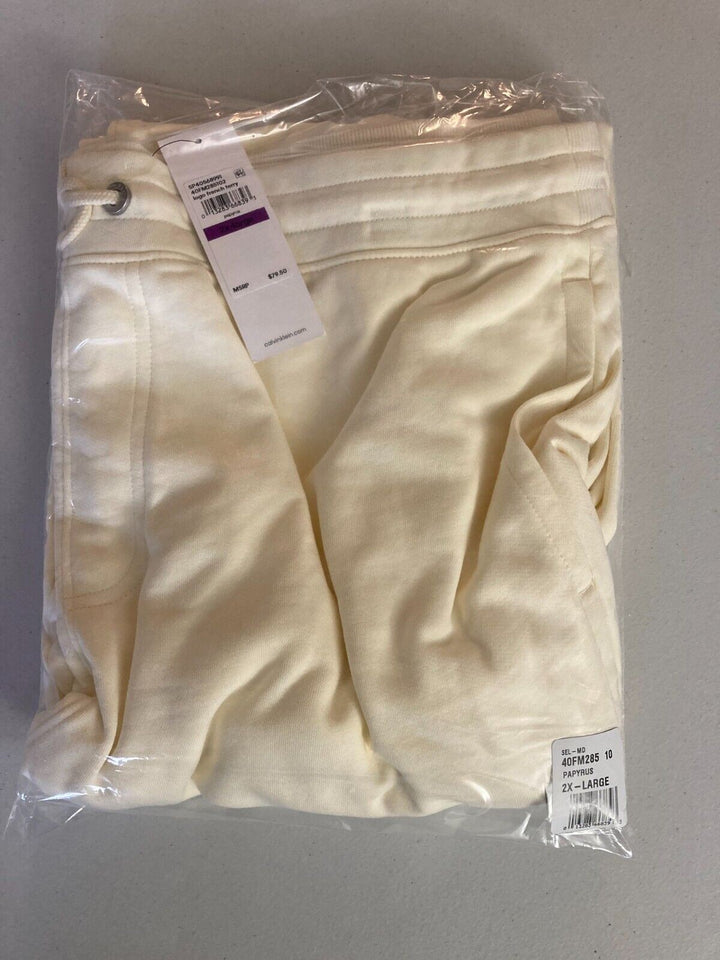 Translation missing: en.Calvin Klein Men's French Terry Jogger in Papyrus 40FM285102-2XL