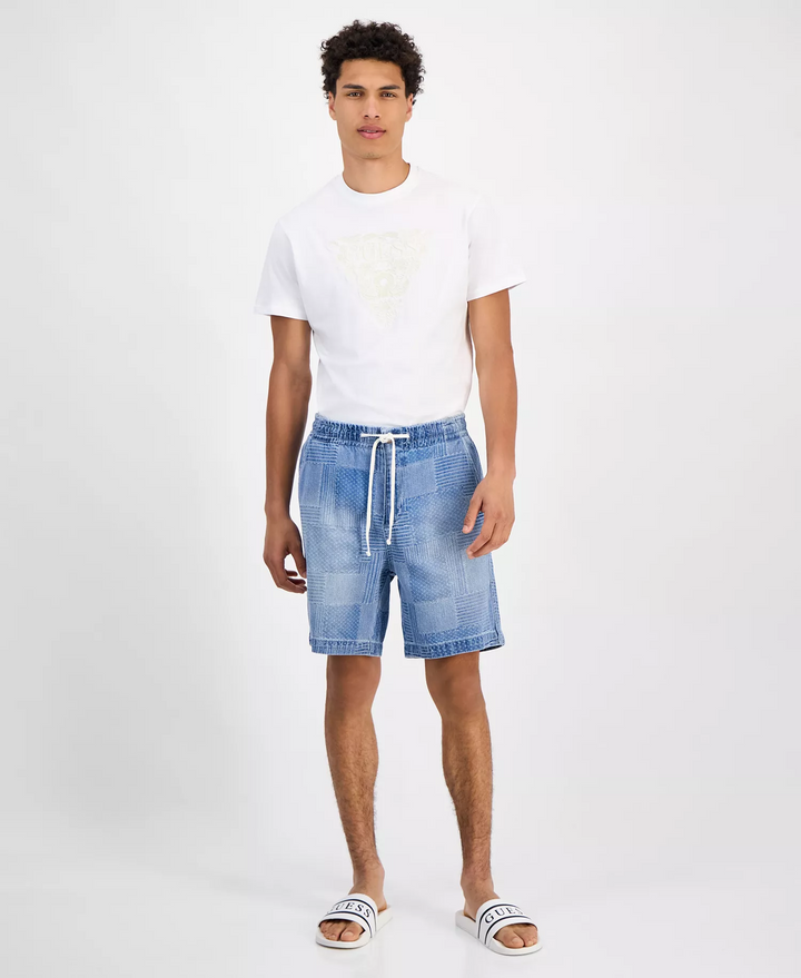 Translation missing: en.Guess Men's Orion Denim 7-1/2" Shorts Size 34 Chance Blue All Cotton Drawstring