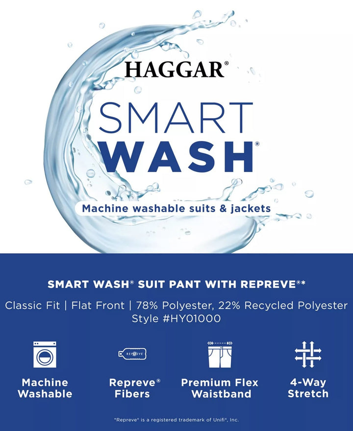 Translation missing: en.Haggar Men's Smart Wash Repreve Classic Fit Suit Jacket Black Solid-Size: 40S