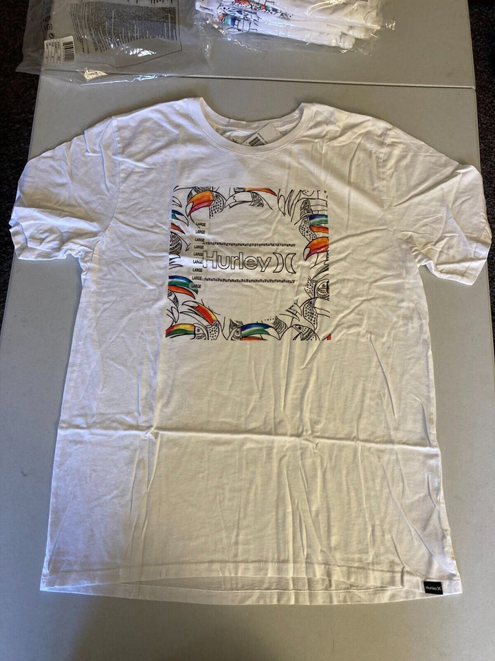 Translation missing: en.Hurley Men's Everyday Washed Toucan Aviary T-Shirt in White-Small