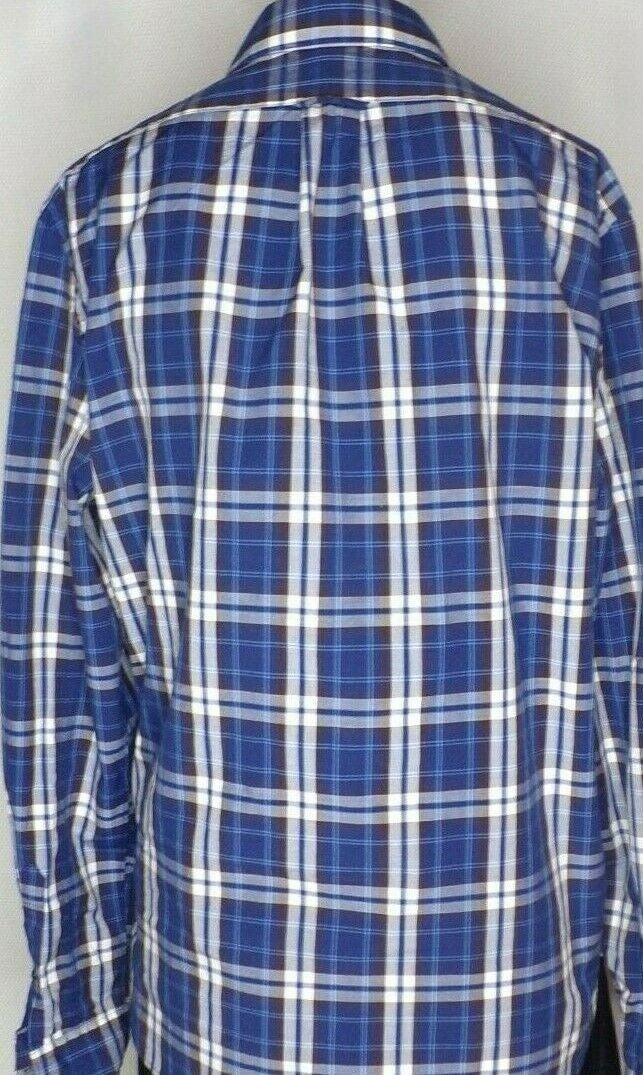 Translation missing: en.The Men's Store Tri-Color Plaid Classic Fit Shirt Navy-Medium