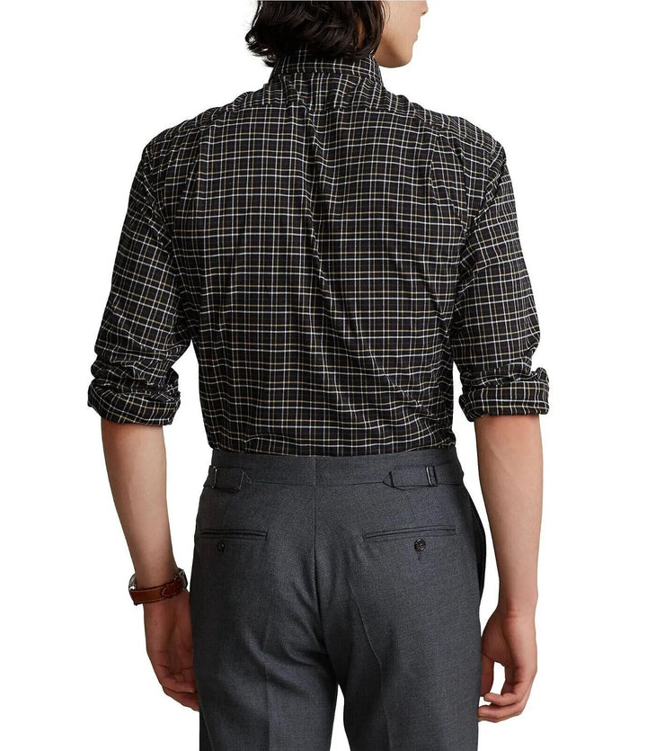 Translation missing: en.Polo Ralph Lauren Men's Classic-Fit Twill Shirt in Black/Tan-Small