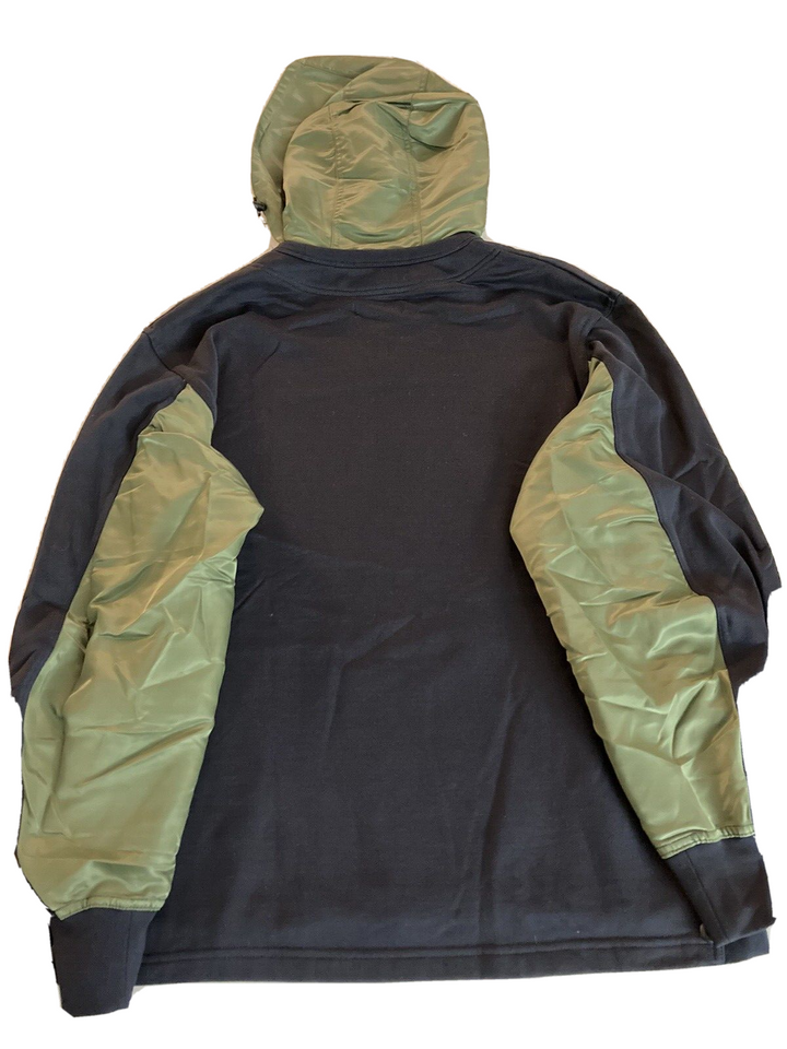 Translation missing: en.Zucca Men's 14 COTTON HOODED SWEATSHIRT Navy/Green-Medium