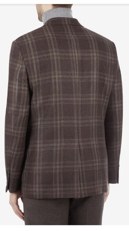 Translation missing: en.Lauren Ralph Lauren Lexington Men's Flex Plaid Wool-Blend Blazer Brown-43R