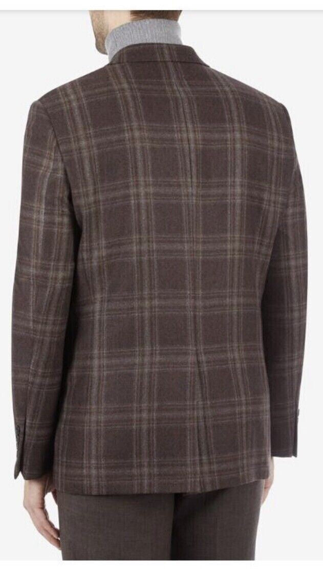 Translation missing: en.Lauren Ralph Lauren Lexington Men's Flex Plaid Wool-Blend Blazer Brown-43R