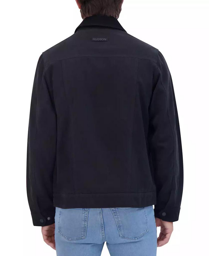 Translation missing: en.Hudson Men's Trucker Jacket Black Size 2XL Cotton Canvas Reg Fit Pockets