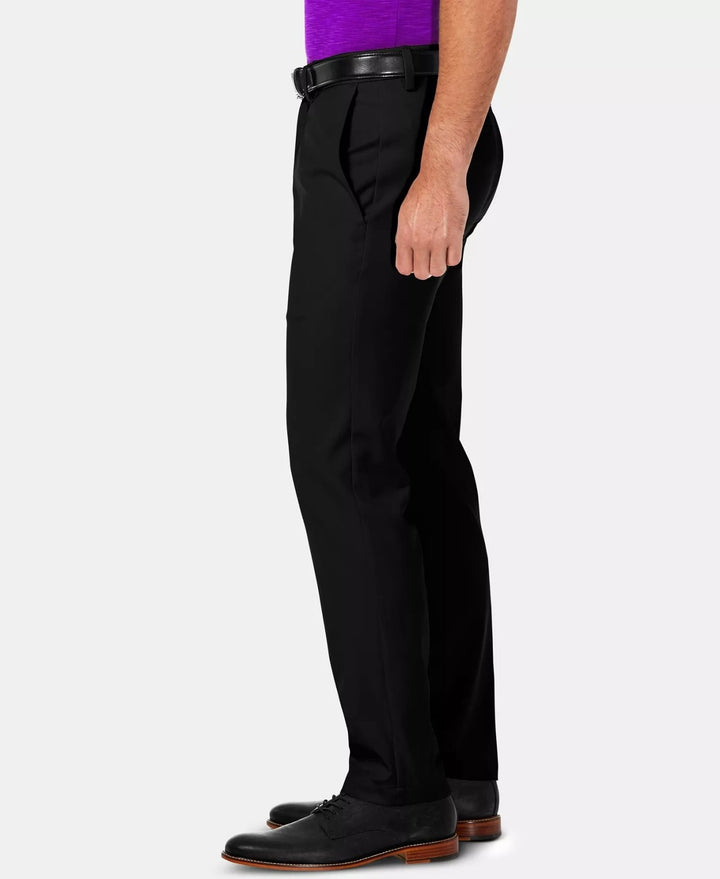 Translation missing: en.Haggar Men's Cool 18 Pro Slim-Fit 4-Way Stretch Moisture-Wick Pants Black-32x32