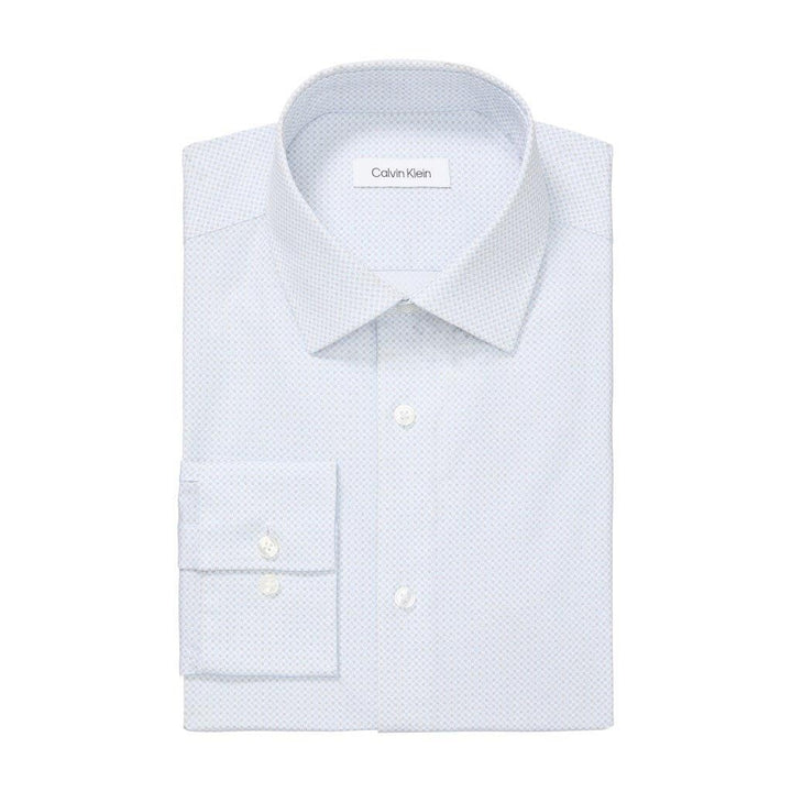 Translation missing: en.Calvin Klein Men's Dress Shirt Slim Fit Refined Cotton Stretch Blue-15 34/35