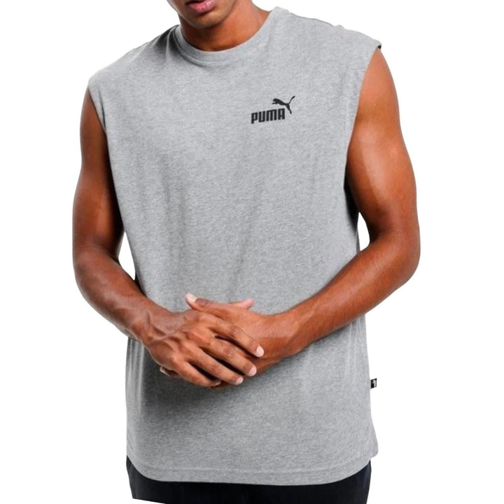 Translation missing: en.PUMA Essentials Sleeveless Tee Medium Gray Heather Size Small Cotton Blend