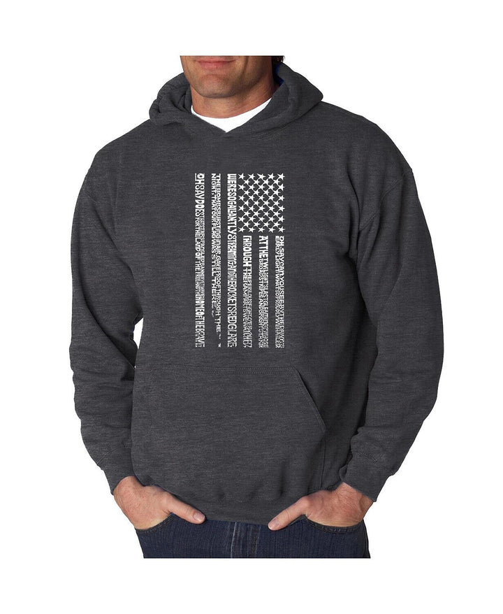 Translation missing: en.La Pop Art Men's Word Art Hoodie - Anthem in Dark Grey-XL