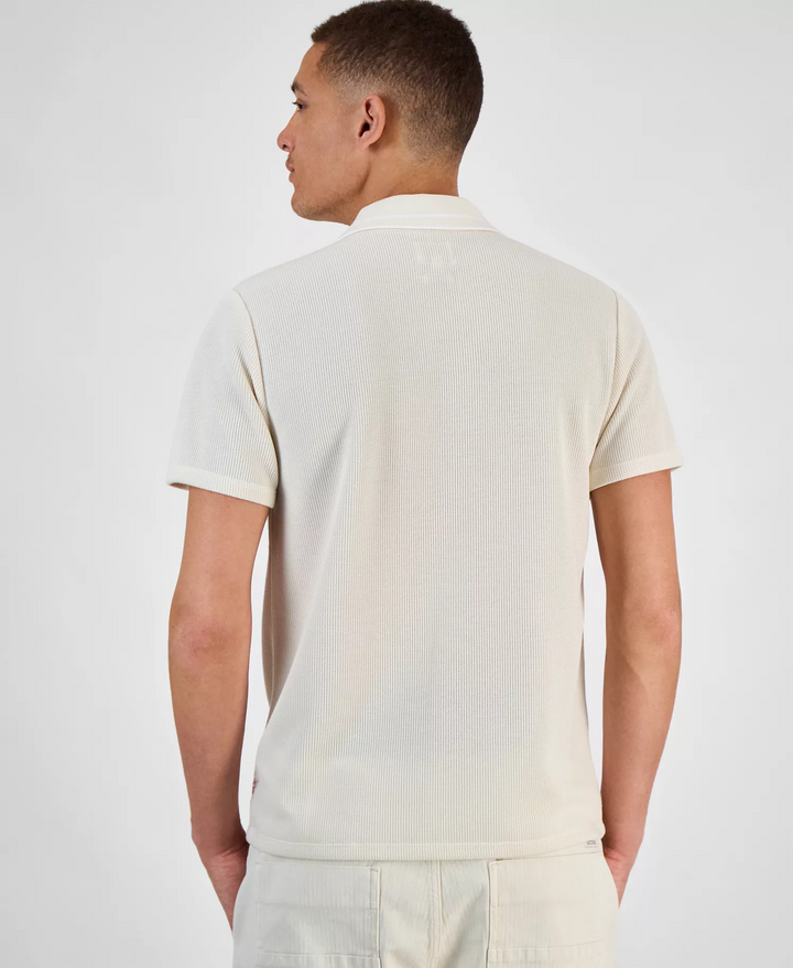 Translation missing: en.Guess Men's Polo Shirt Size 2XL Resort Sand Dante Rib Knit Short-Sleeve Reg Fit