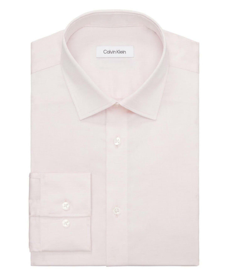 Translation missing: en.Calvin Klein Men's Dress Shirt Slim Fit Refined Cotton Stretch Pink-17 34/35