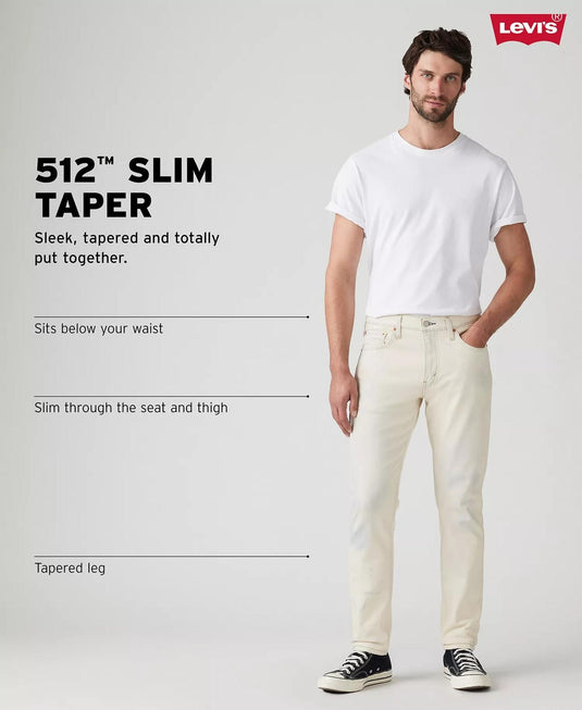 Translation missing: en.Levi's Men's 512 Slim Taper Fit Jeans Cholla Subtle Blue Stretch, 28W x 30L