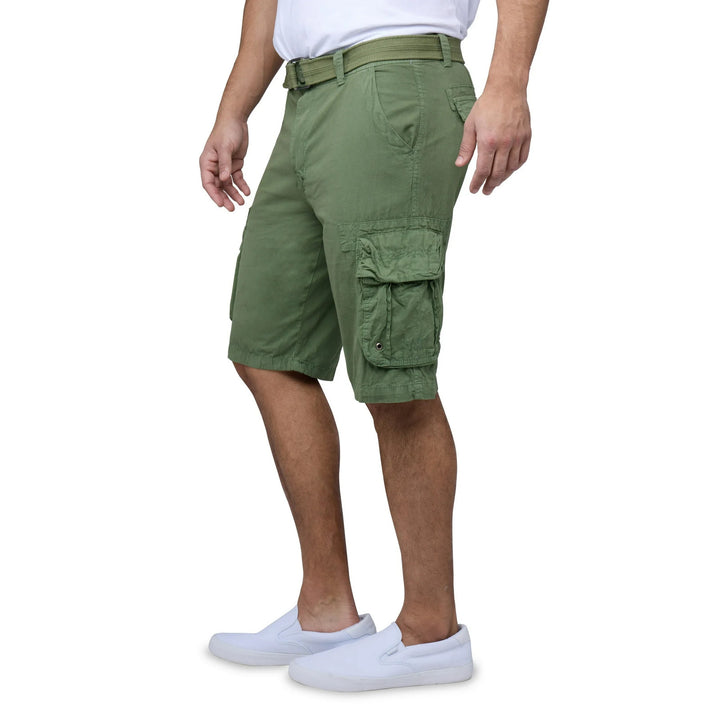 Translation missing: en.RAW X Men's Belted Classic Fit 12.5" Cotton Cargo Shorts Grass Green-50W