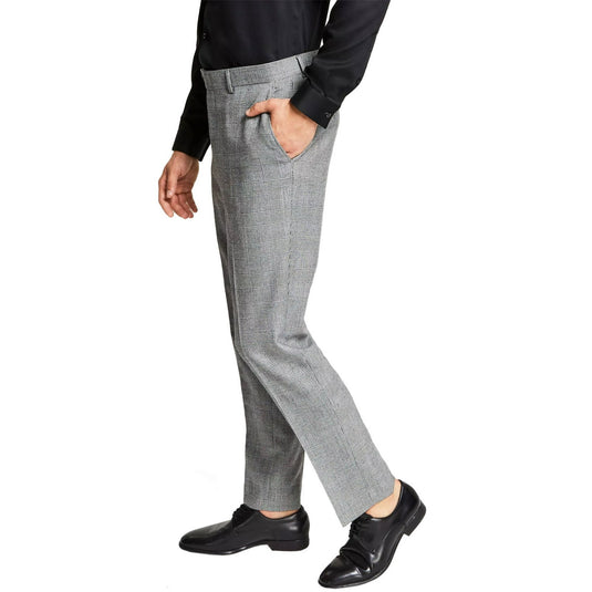 Translation missing: en.Bar III Men's Slim-Fit BI-Stretch UV Protect Black/White Plaid Suit Pants-32x32