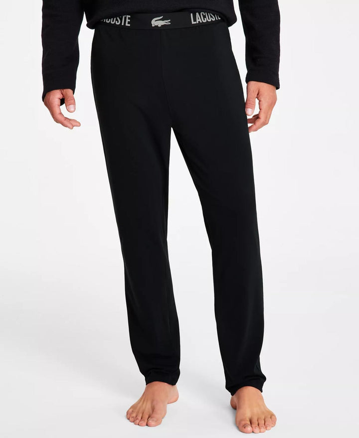 Translation missing: en.Lacoste Men's Straight Leg Pajama Pant Black Size XL With Croc Waistband Jersey
