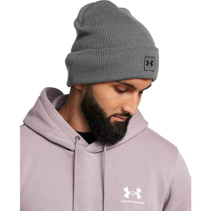 Translation missing: en.Under Armour Halftime Cuff Beanie Castlerock Black One Size Fits Most Acrylic