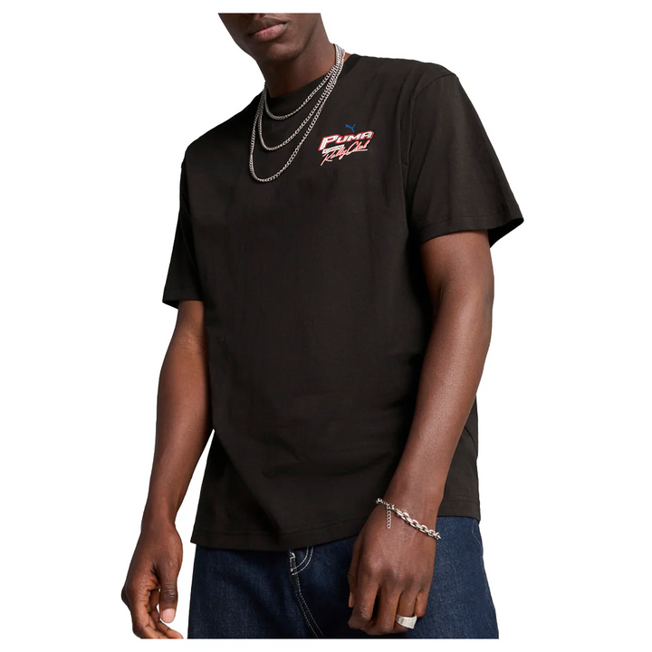 Translation missing: en.Puma Men's Moto Semi-Rubber Print Graphic T-Shirt-Black-Small