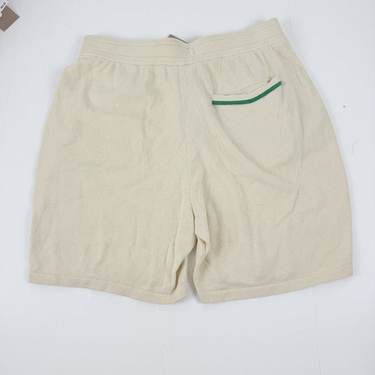 Translation missing: en.All Good Things Are Welcome Here French Terry Cotton Tennis Shorts Cream-Large