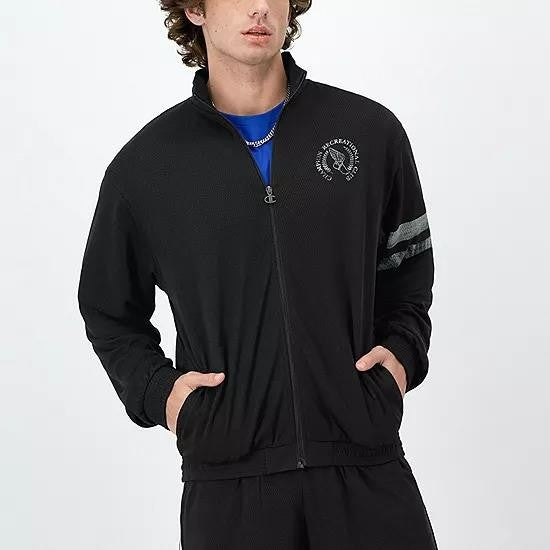 Translation missing: en.Champion Track Jacket Black Size Large Attack Reg-Fit Mesh Full-Zip Rec ClubLogo