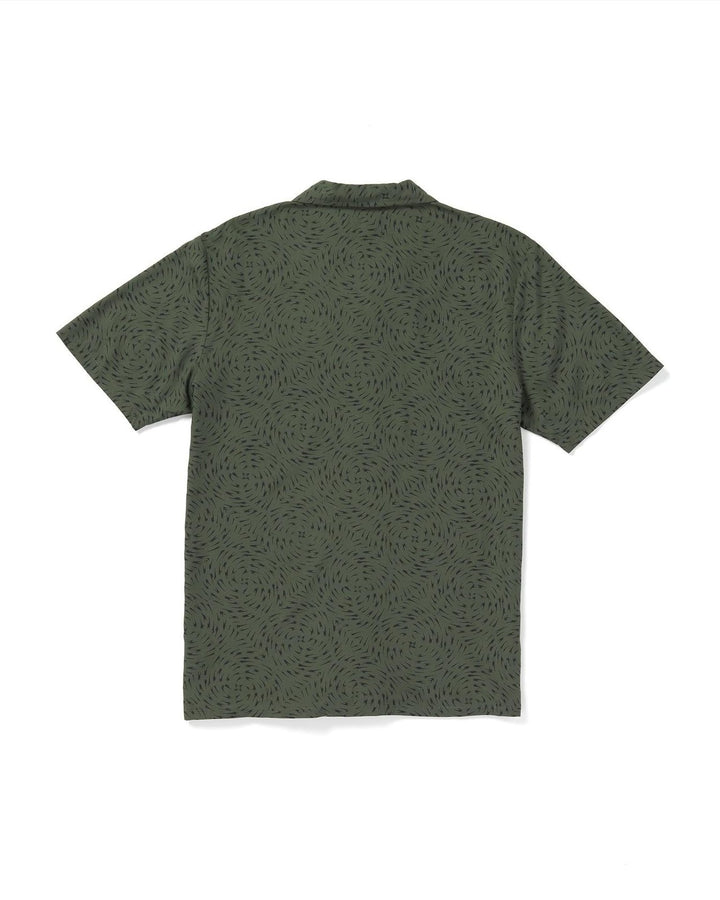 Translation missing: en.Volcom Men's Packed Up Woven Short Sleeve Button Down Shirt Green, Medium