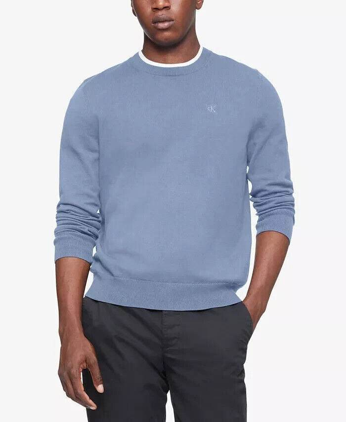 Translation missing: en.Calvin Klein Men's Supima Cotton Logo Crewneck Sweater Forever Blue-2XL