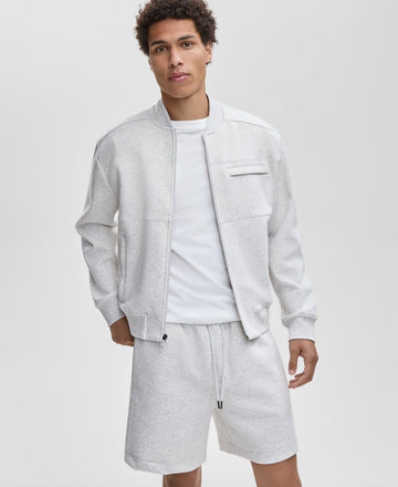 Translation missing: en.Mode of One Men's Relaxed Fit Long Sleeve Zip-Front Heathered Scuba Jacket - L