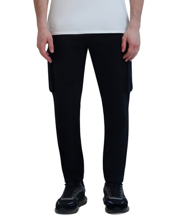 Translation missing: en.Karl Lagerfeld Paris Men's Fleece Cargo Joggers - Black - XL