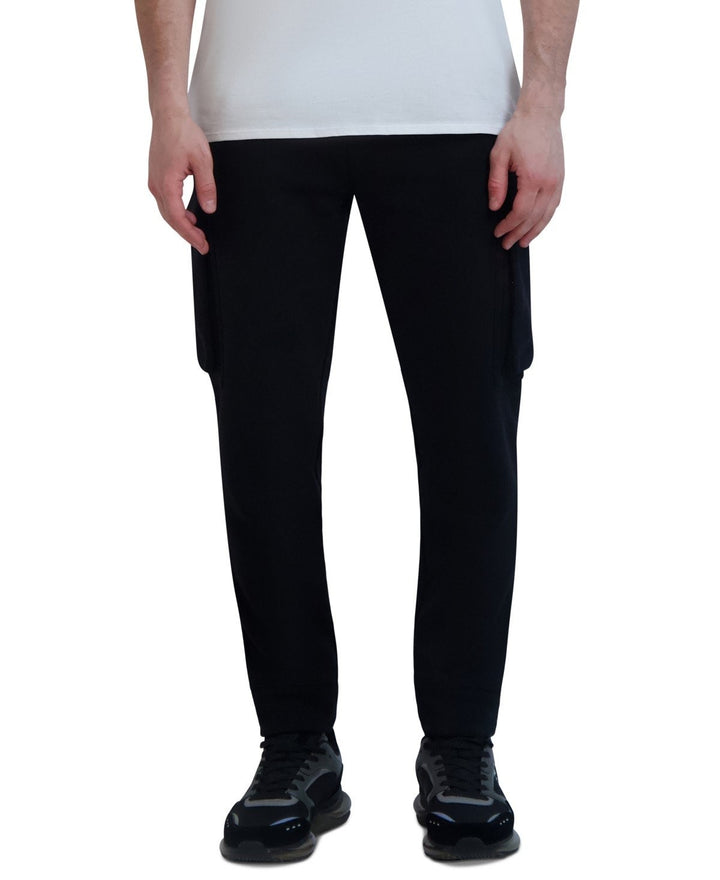 Translation missing: en.Karl Lagerfeld Paris Men's Fleece Cargo Joggers - Black - XL